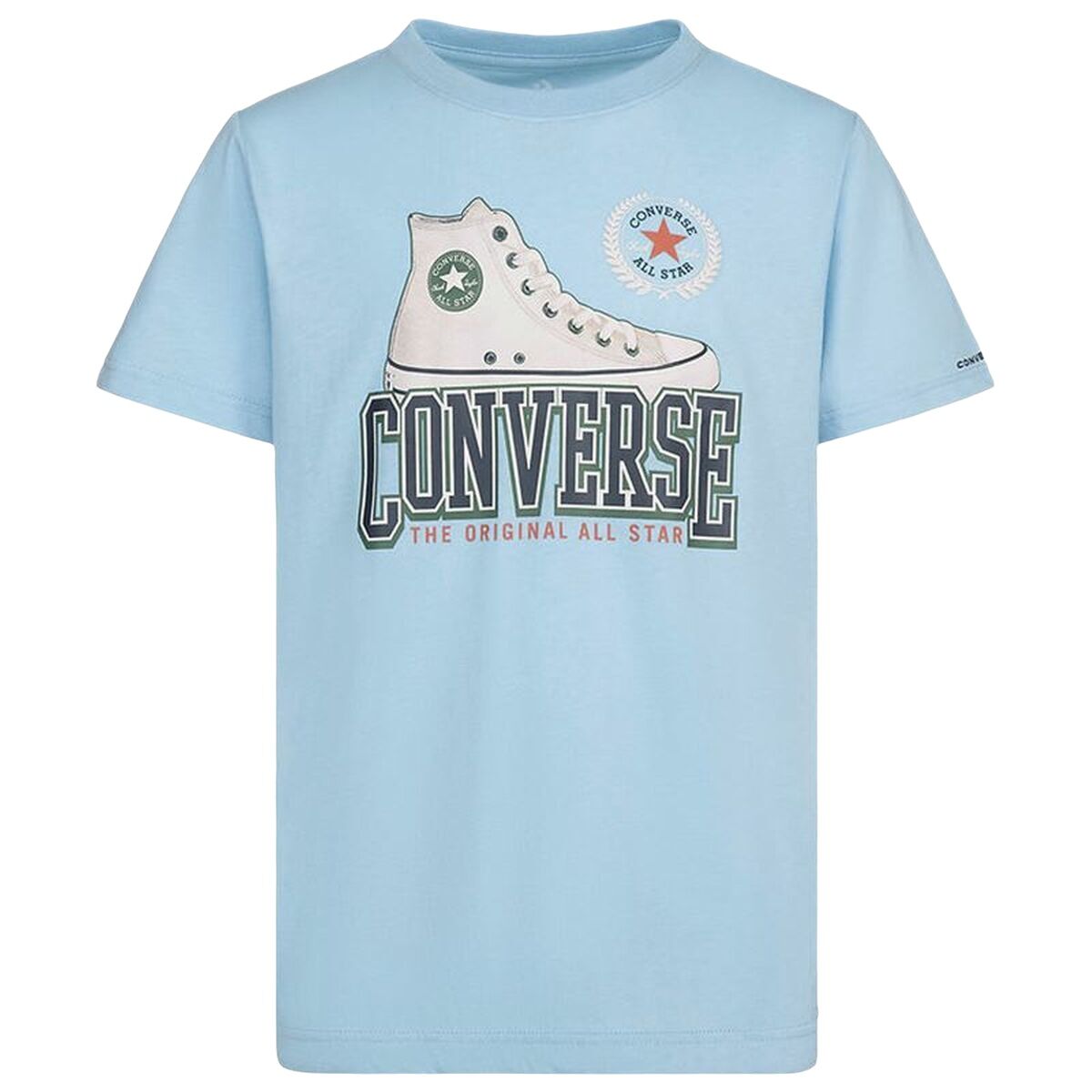 Child's Short Sleeve T-Shirt Converse Script Sneaker Gfx Sky blue 13-15 Years
