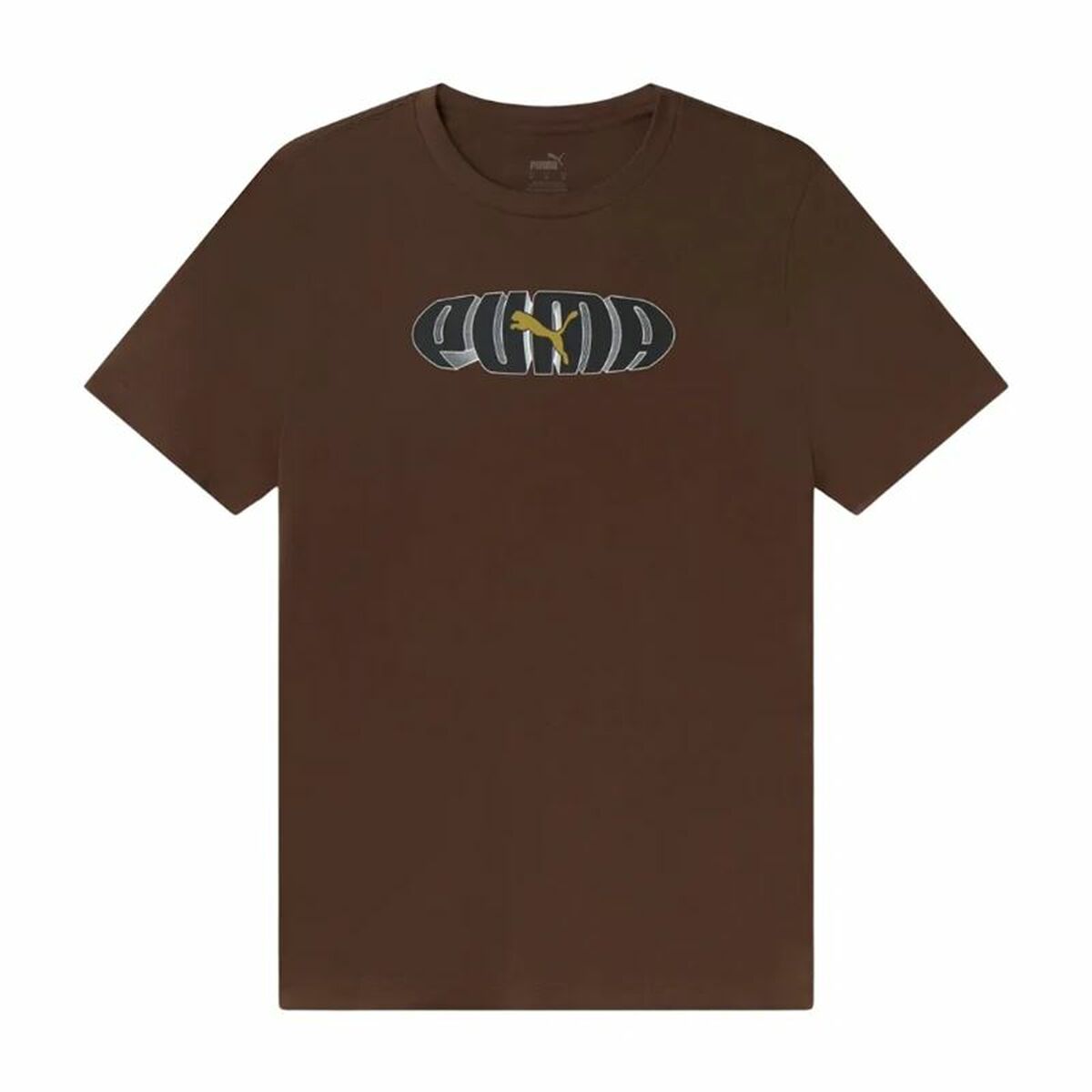 Men’s Short Sleeve T-Shirt Puma Brown M