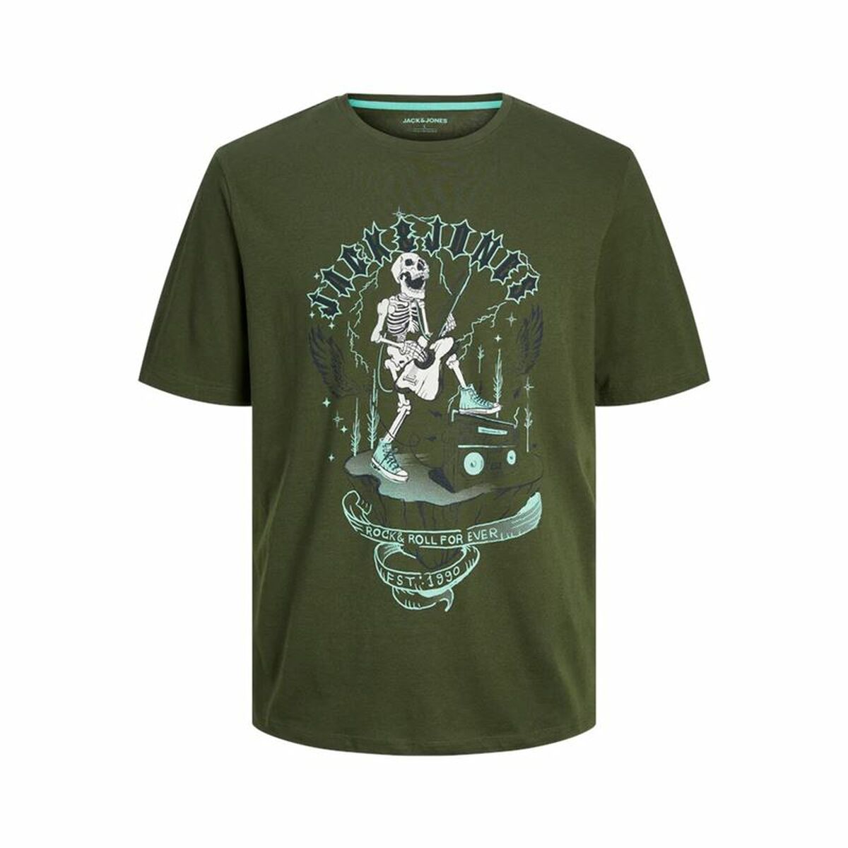 Men’s Short Sleeve T-Shirt Jack & Jones Olive L