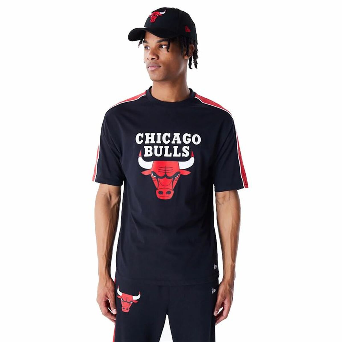 Men’s Short Sleeve T-Shirt New Era NBA PANEL OS Chicago Bulls Black S