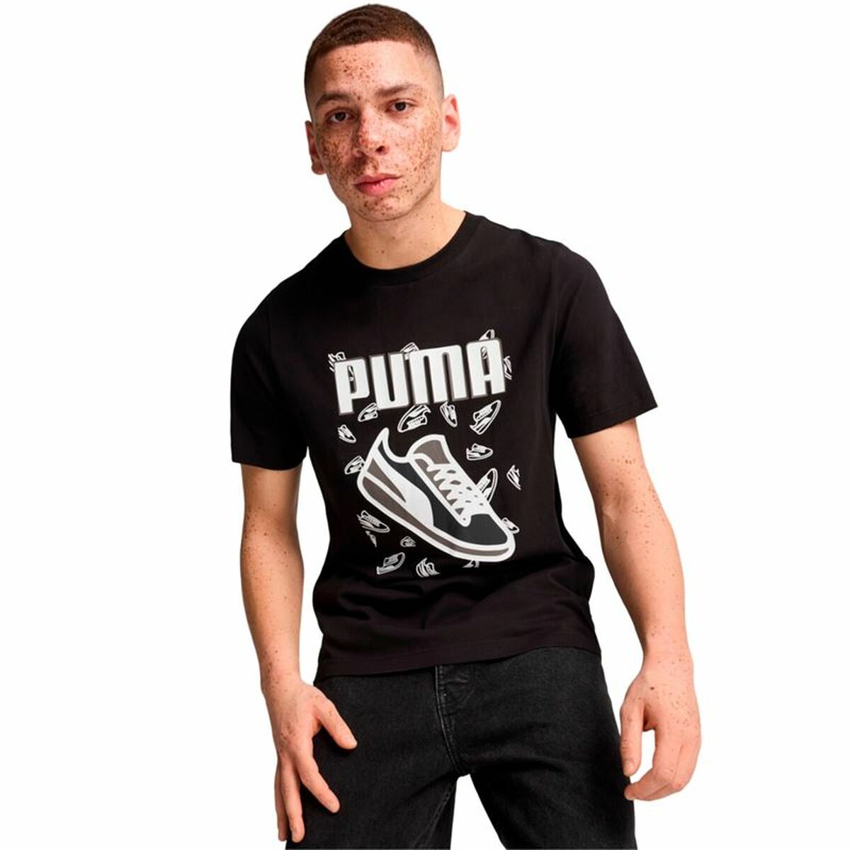 Men’s Short Sleeve T-Shirt Puma Graphics Sneaker L