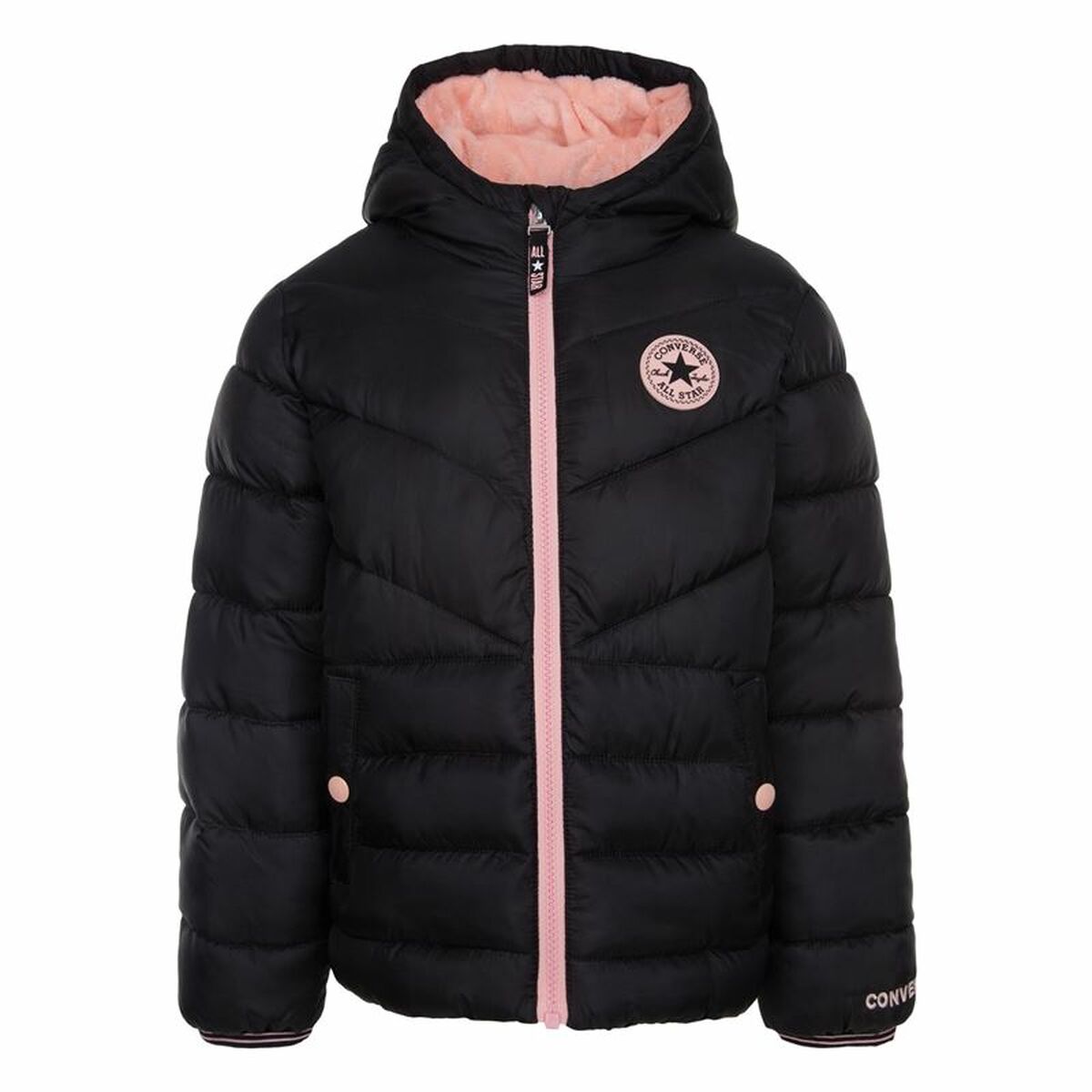 Children's Jacket Converse Solid Mdwt Puffer Black 3-4 Years