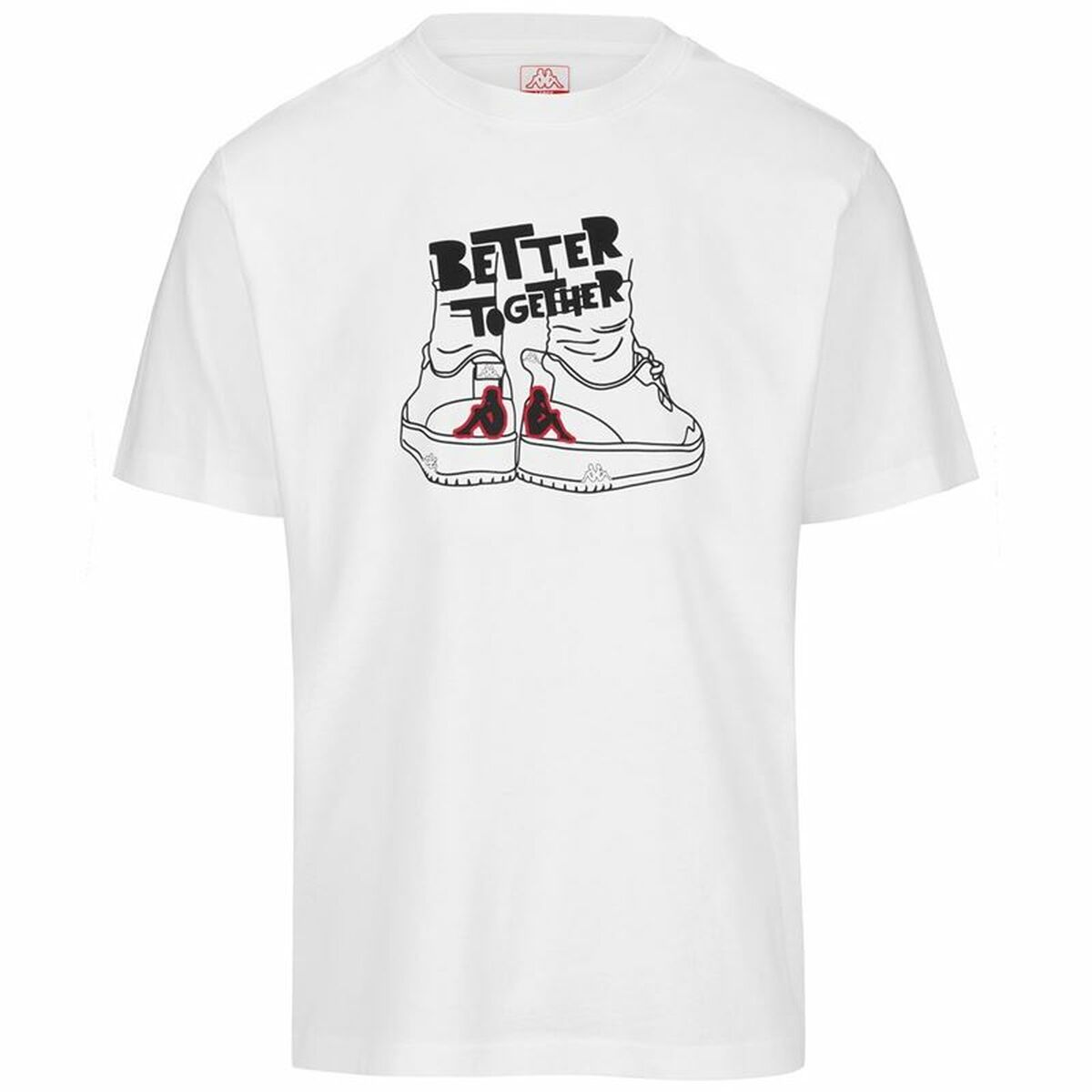 Men’s Short Sleeve T-Shirt Kappa Glabu Tbar White L