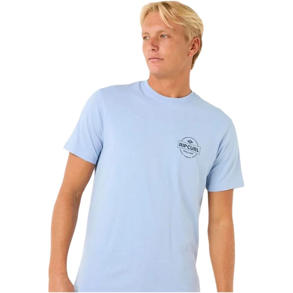 Men’s Short Sleeve T-Shirt Rip Curl Staple Tee Blue S