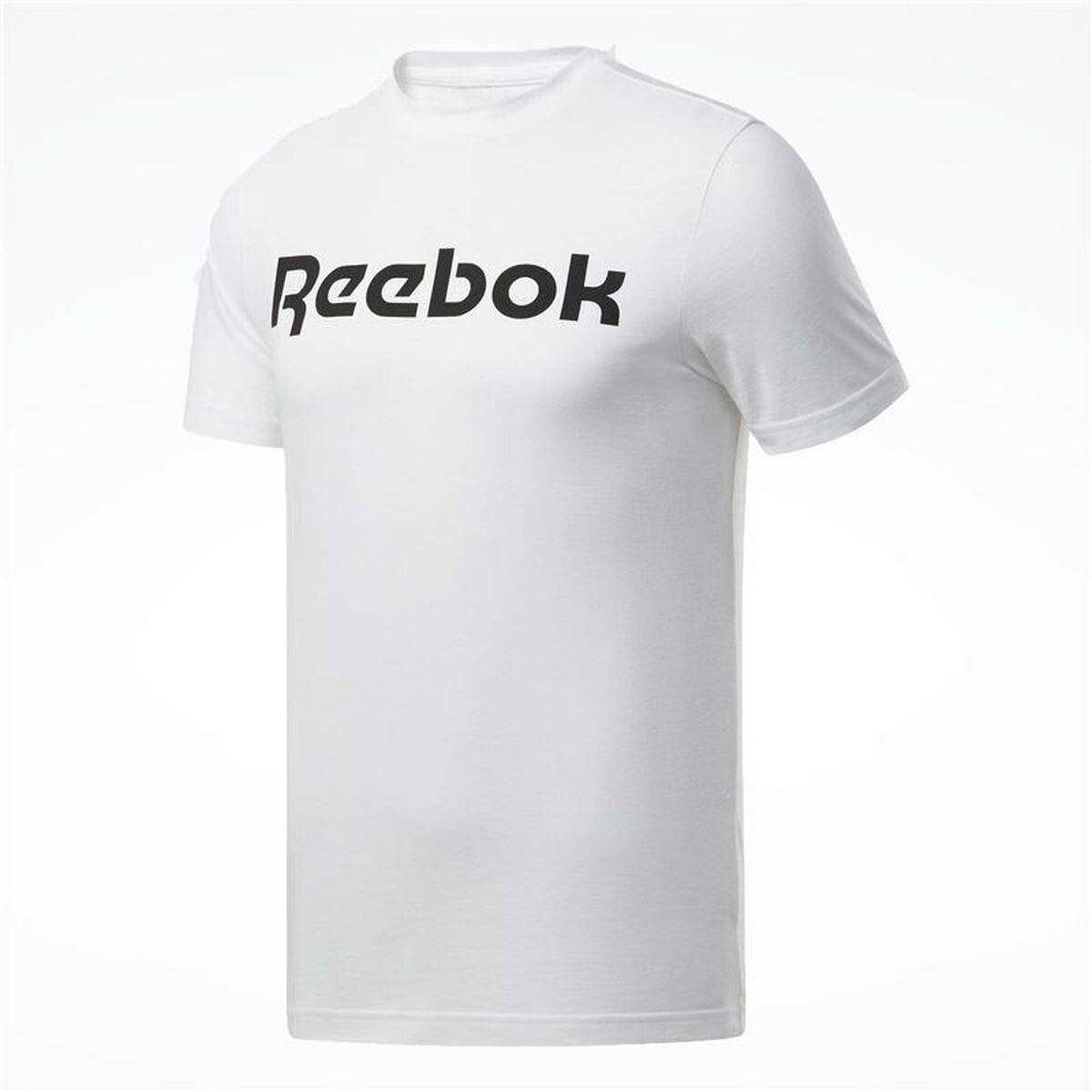 Men’s Short Sleeve T-Shirt Reebok Graphic Series Linear Logo White 2XL
