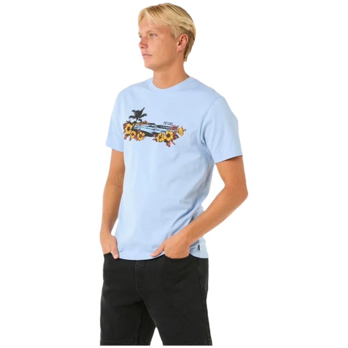 Men’s Short Sleeve T-Shirt Rip Curl Surf Paradise Blue M