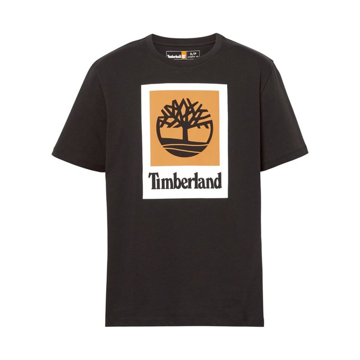 Men’s Short Sleeve T-Shirt Timberland Stack Logo Colored Short Sleeve Black 2XL