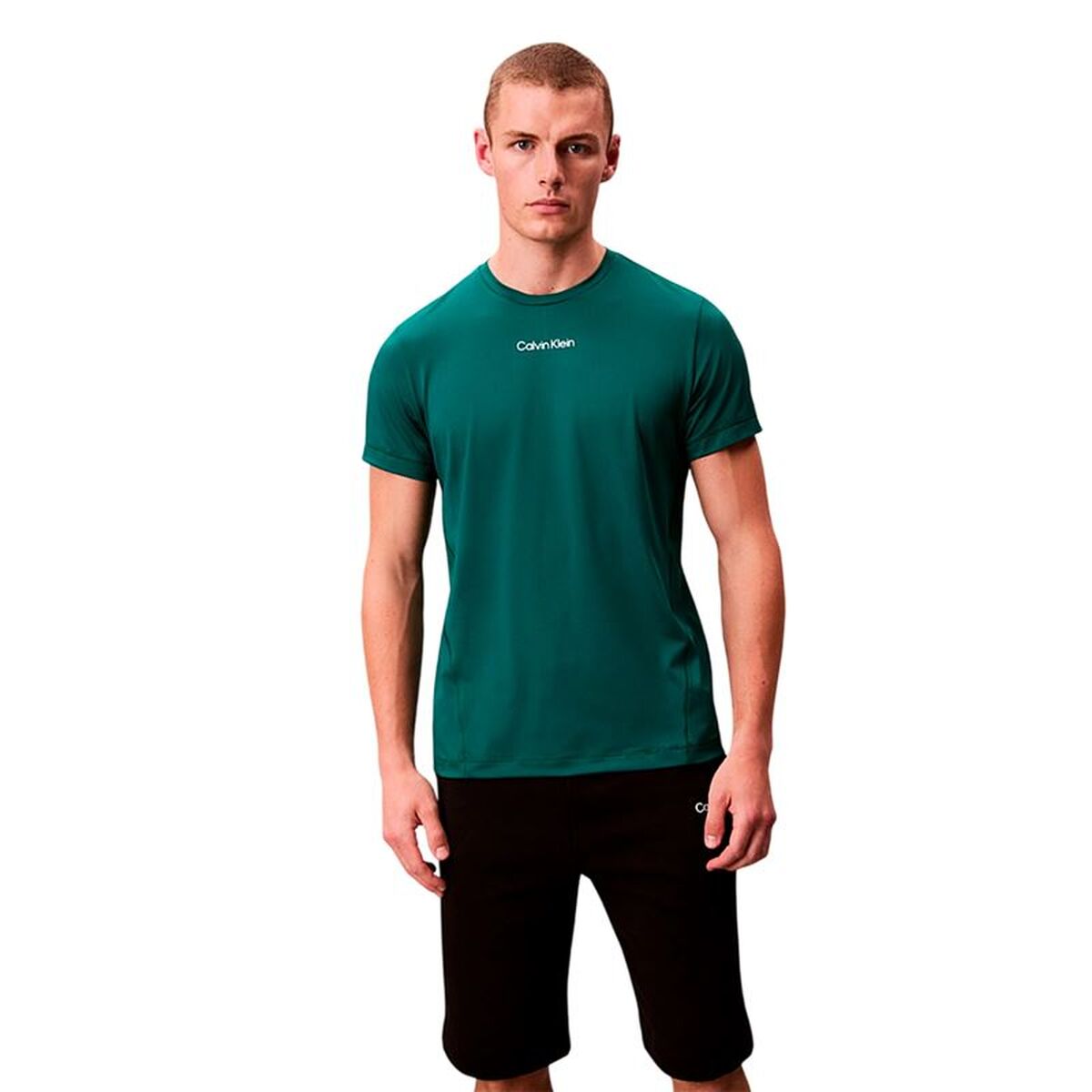 Men’s Short Sleeve T-Shirt Calvin Klein Olive L