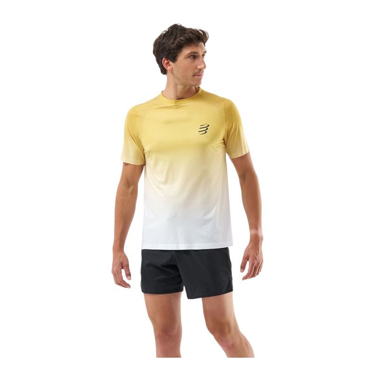 Men’s Short Sleeve T-Shirt Compressport Performance Yellow S