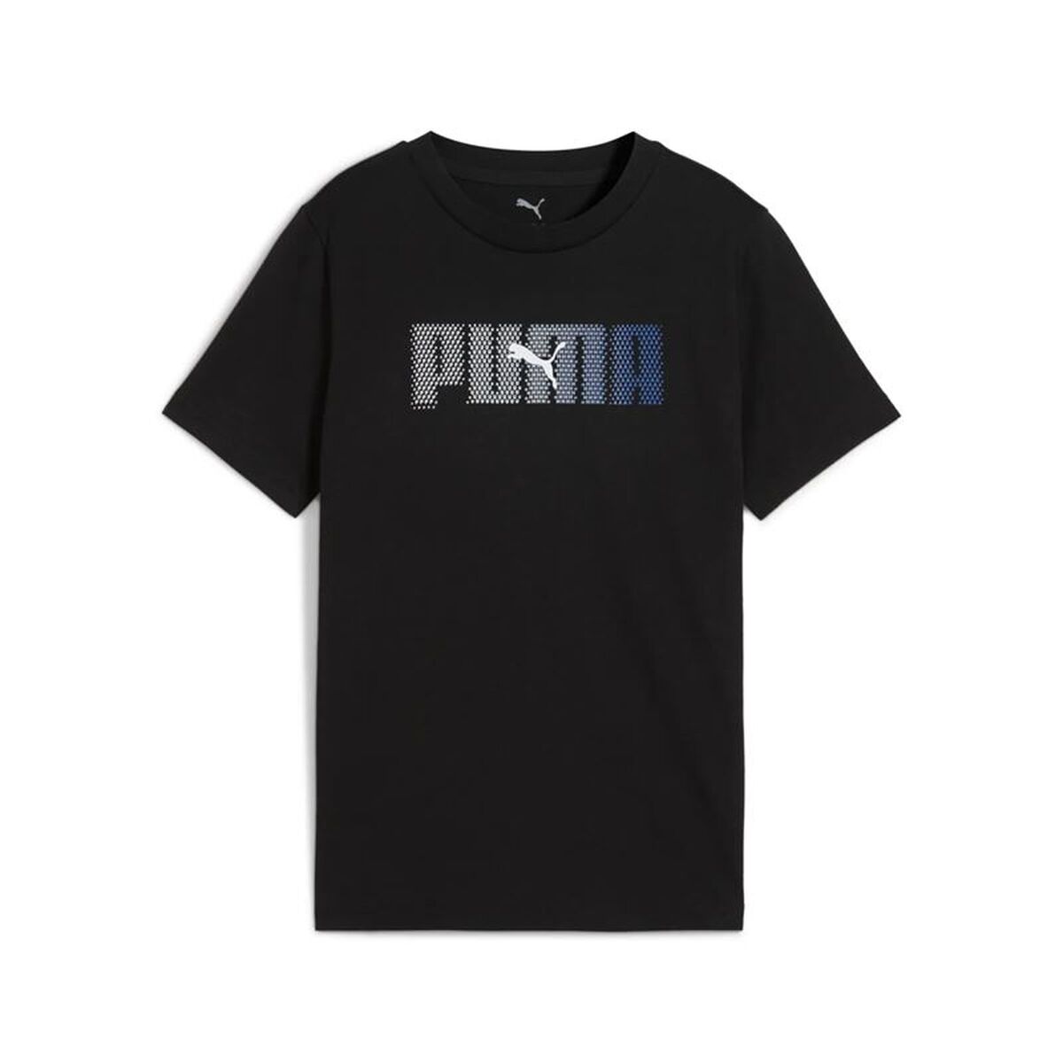 Child's Short Sleeve T-Shirt Puma Essentials Logo Lab B Black 9-10 Years