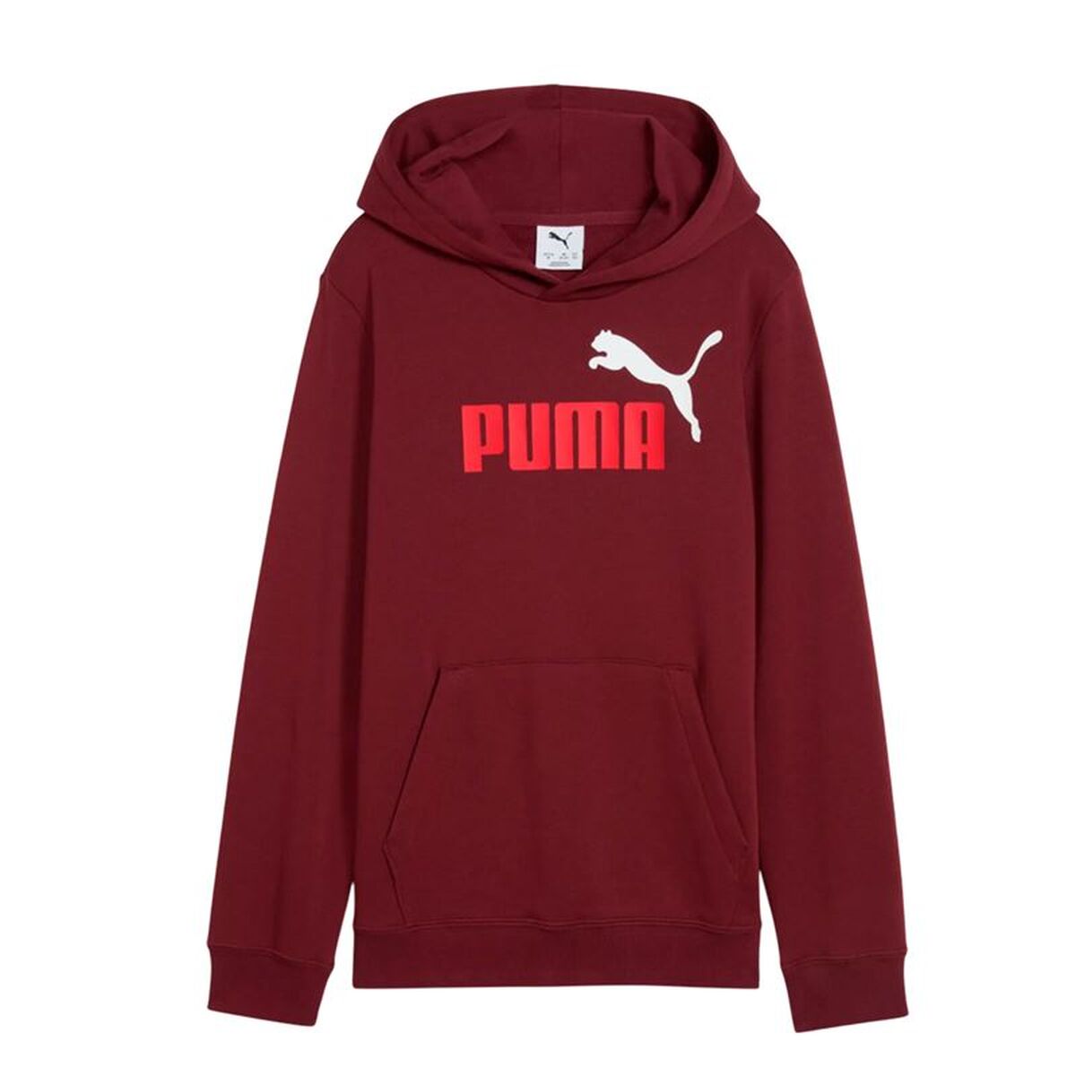 Hooded Sweatshirt for Girls Puma Essentials 2 Color No.1 Log Maroon Dark Red 15-16 Years