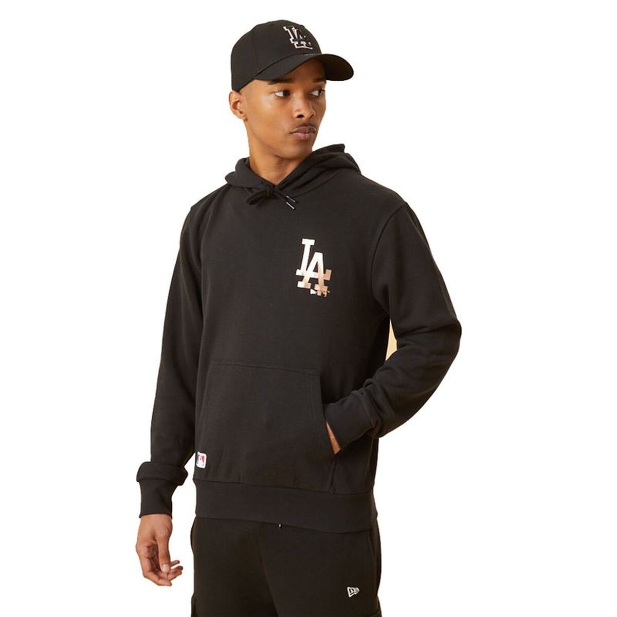 Men’s Hoodie New Era LA Dodger Metallic Logo Black M Black