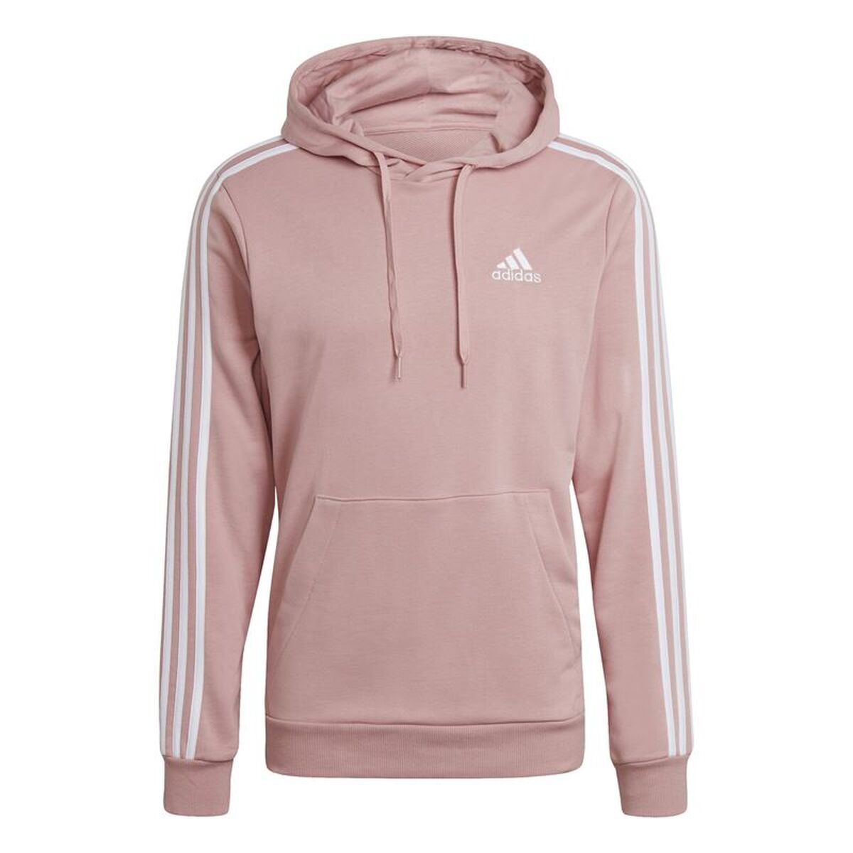 Men’s Hoodie Adidas Essentials 3 Bandas Light Pink