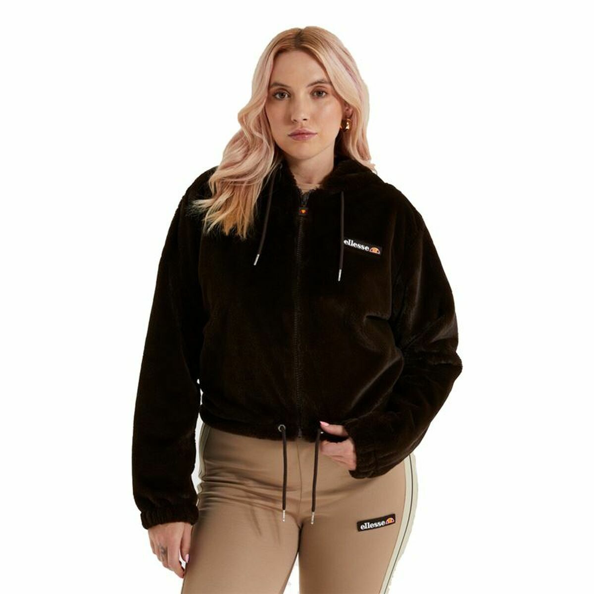 Women’s Zipped Hoodie Ellesse Vecellio Brown Lady Unisex 38