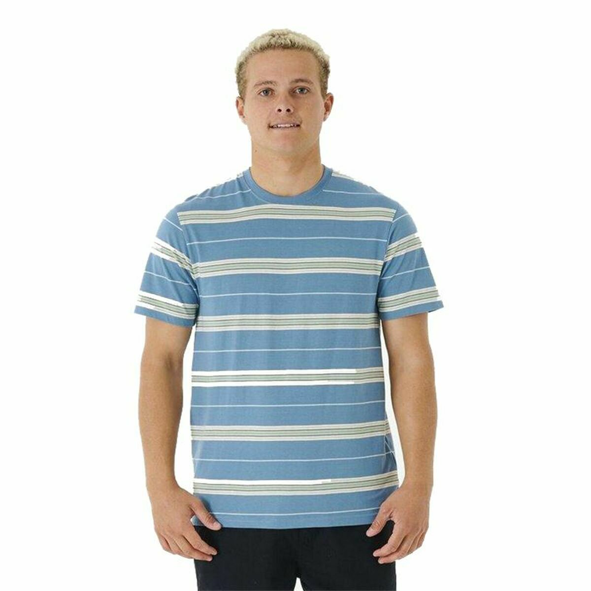 T-shirt Rip Curl Surf Revival Stripe Aquamarine Men S