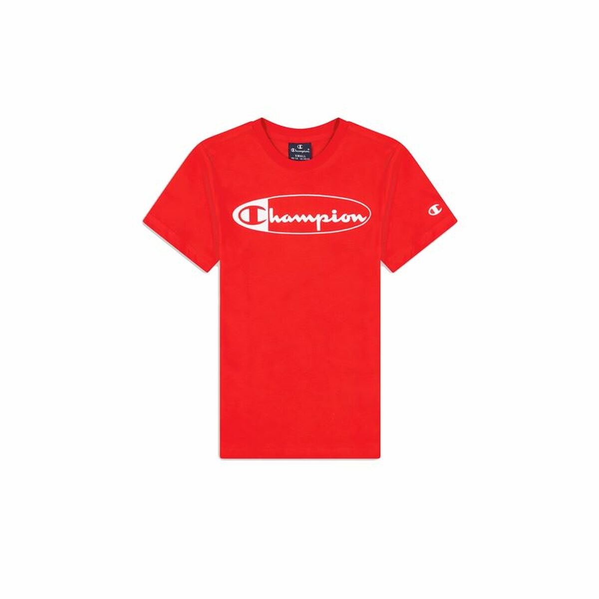 Children’s Short Sleeve T-Shirt Champion Crewneck  Red 7-8 Years