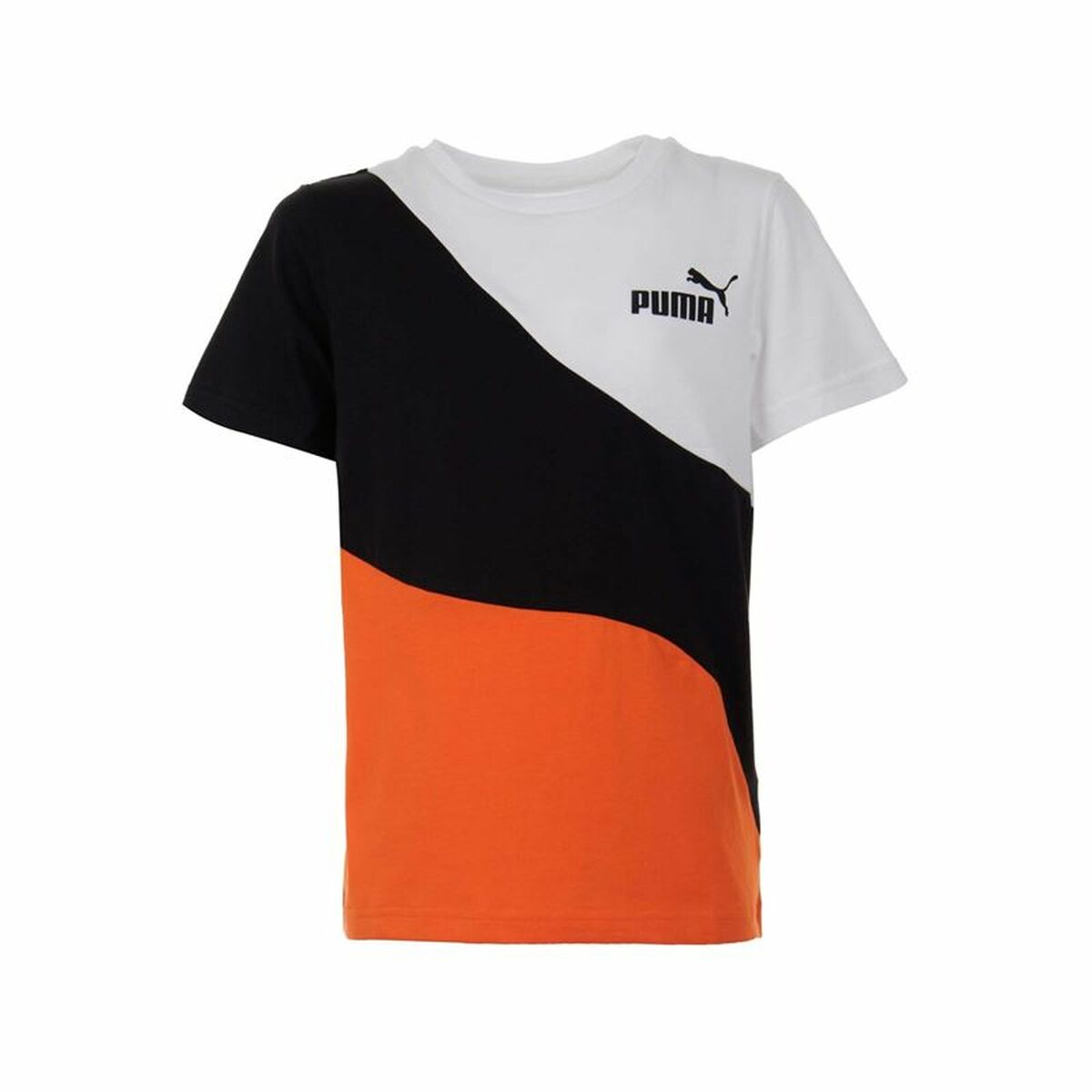 Children’s Short Sleeve T-Shirt Puma Power Cat  Black 9-10 Years