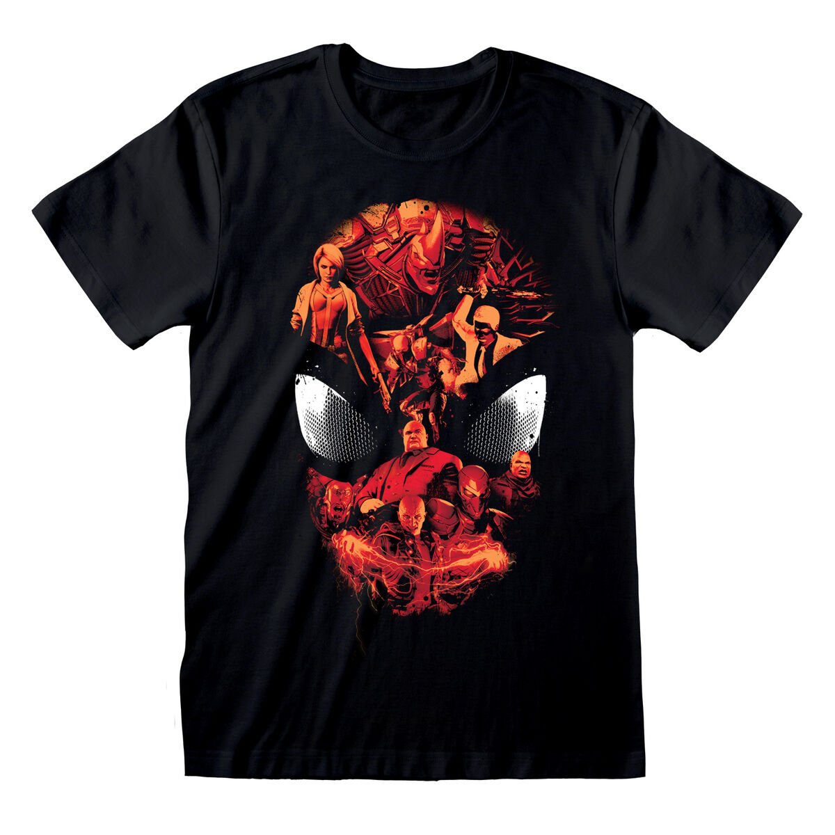 Short Sleeve T-Shirt Spider-Man Character Roster Black Unisex L