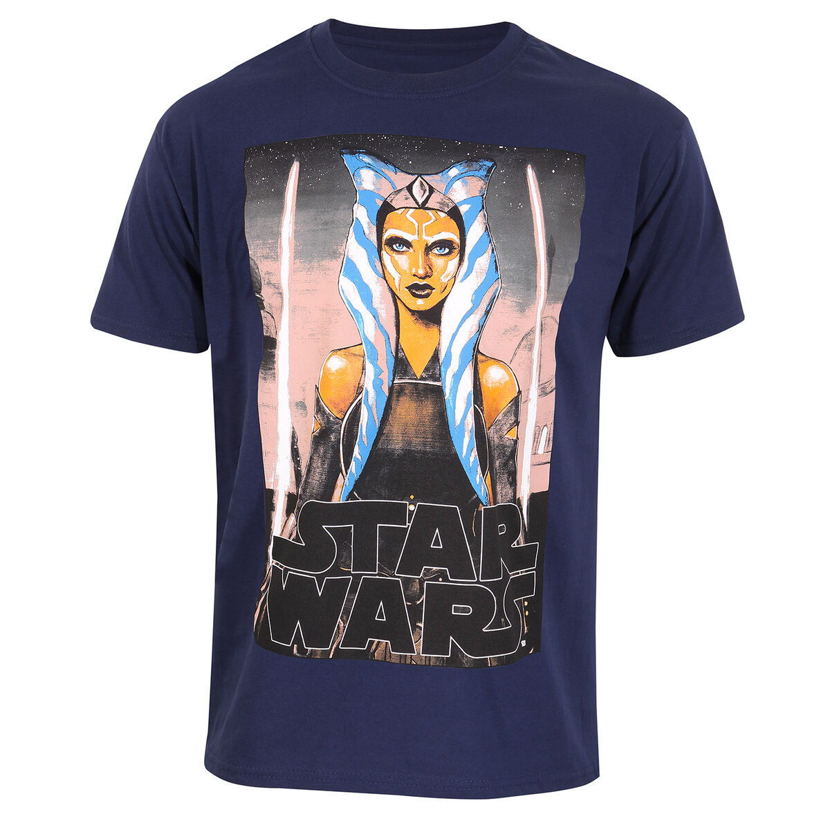 Short Sleeve T-Shirt Star Wars White Blades Blue Unisex S