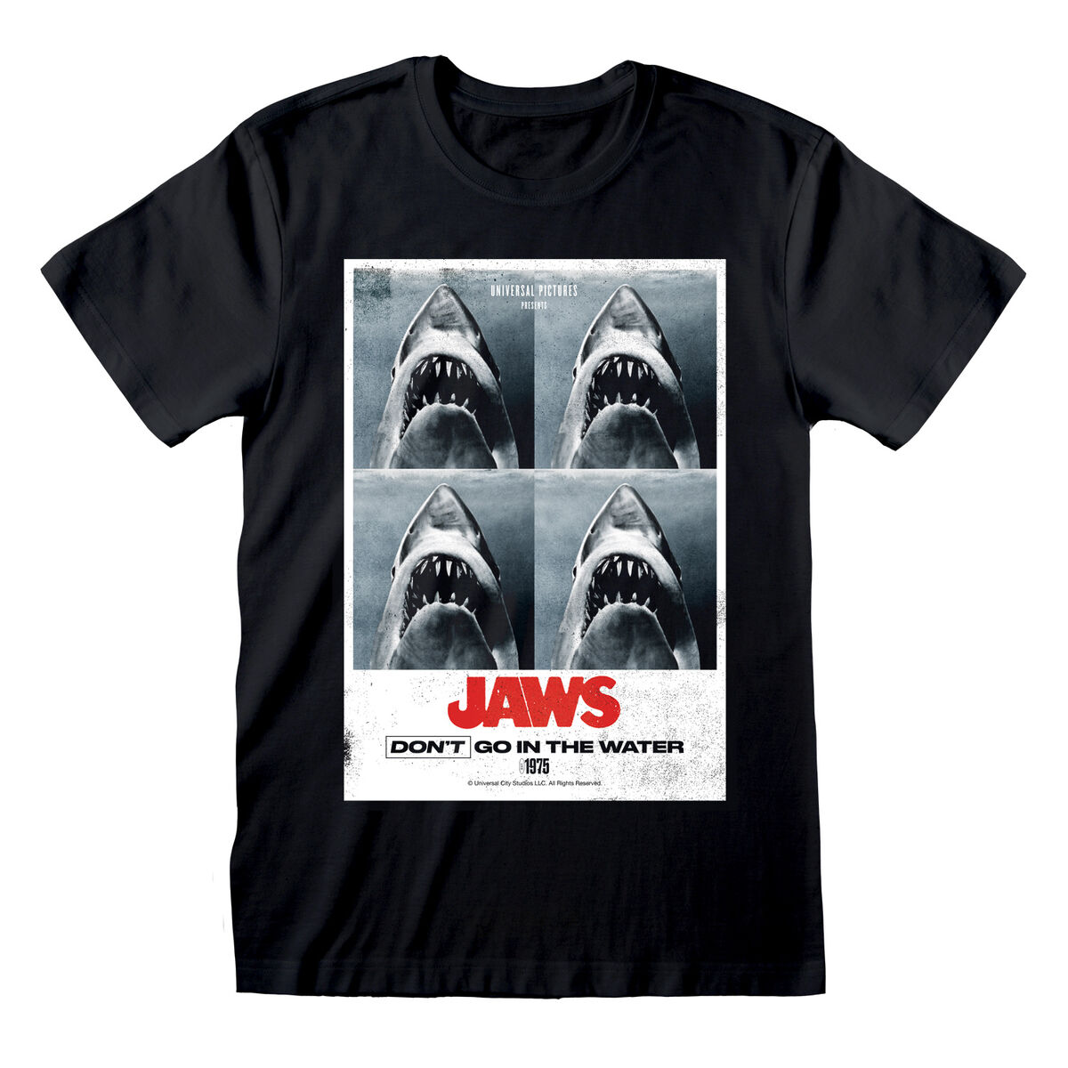 Short Sleeve T-Shirt Jaws Don´t Go In The Water Black Unisex L