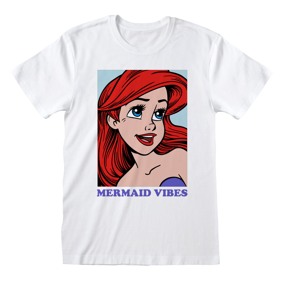 Short Sleeve T-Shirt The Little Mermaid Mermaid Vibes White Unisex S