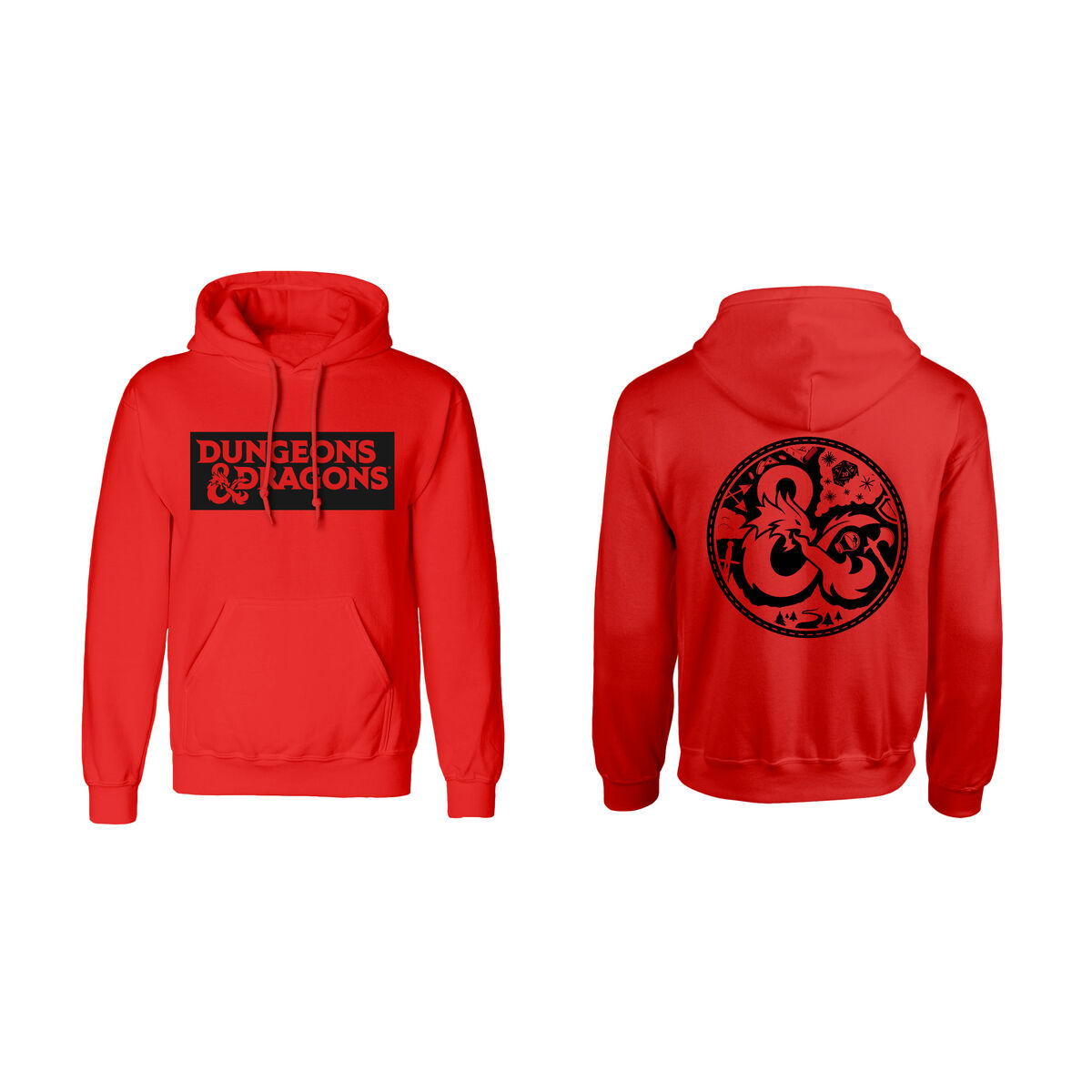 Unisex Hoodie Dungeons & Dragons Logo Red L