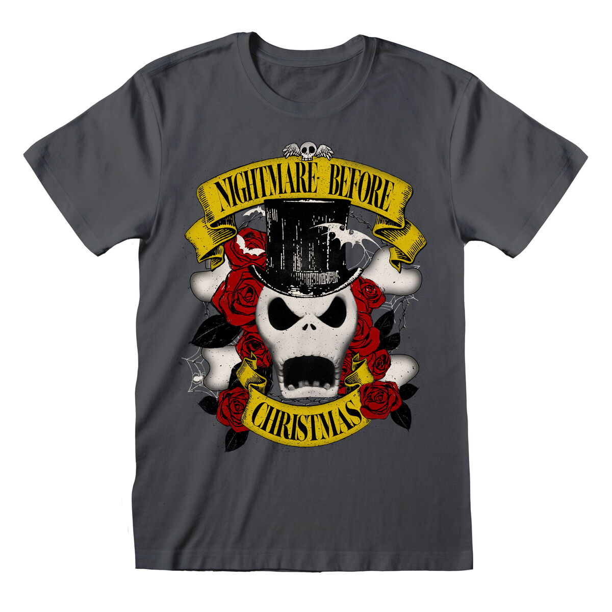Short Sleeve T-Shirt The Nightmare Before Christmas Top Hat Jack Graphite Unisex M