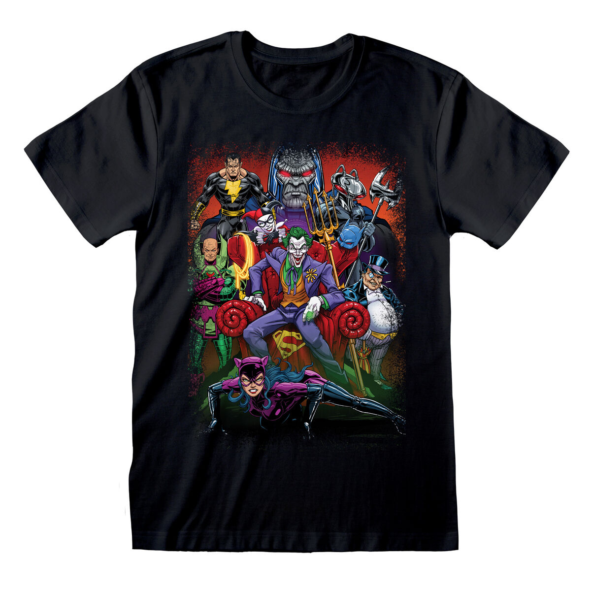 Short Sleeve T-Shirt DC Comics Villains Black Unisex L
