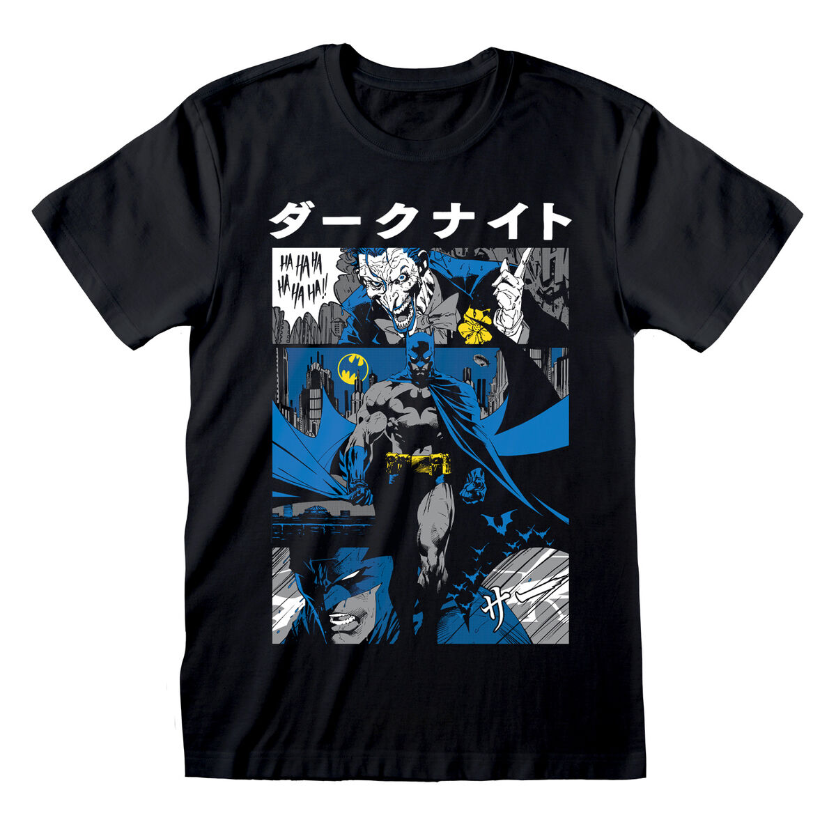 Short Sleeve T-Shirt Batman Manga Cover Black Unisex XXL