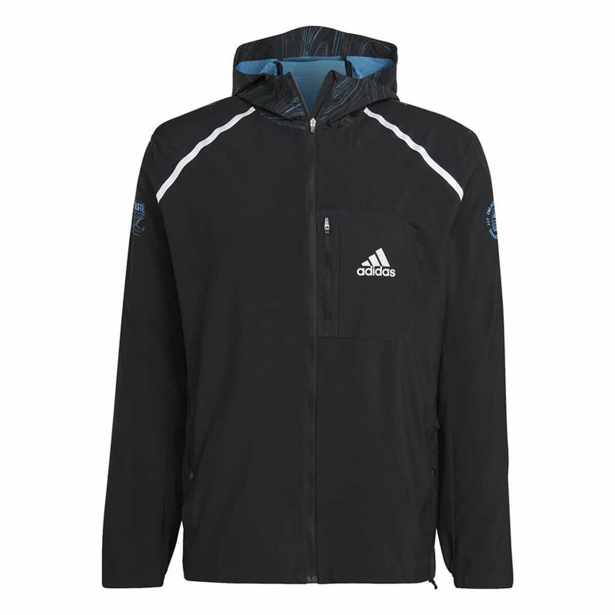 Men's Sports Jacket Adidas Marathon For the Oceans Black L