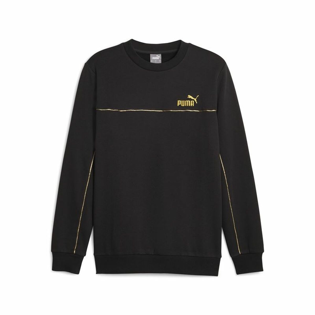 Men’s Sweatshirt without Hood Puma ESS+ Minimal Gold Cr Black M