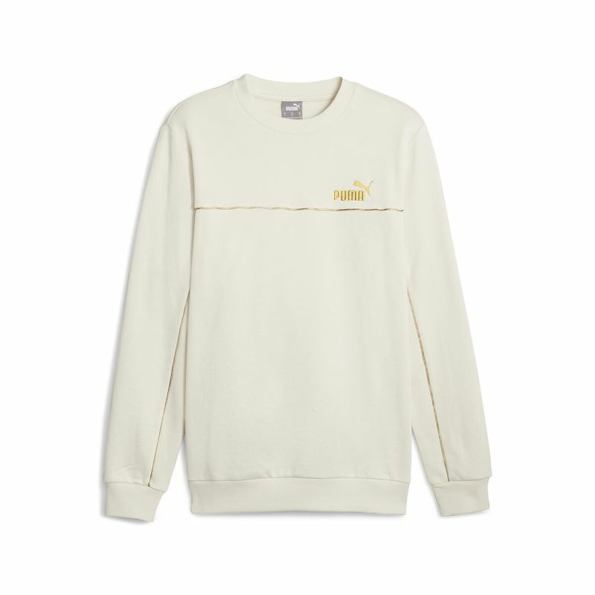Men’s Sweatshirt without Hood Puma ESS+ Minimal Gold Cr Beige M