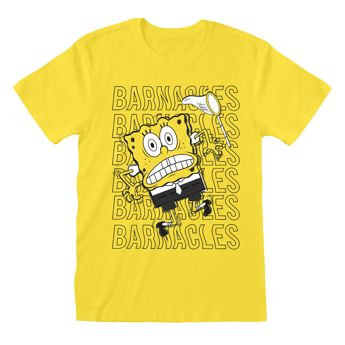 Unisex Short Sleeve T-Shirt Spongebob Barnacles Yellow XXL