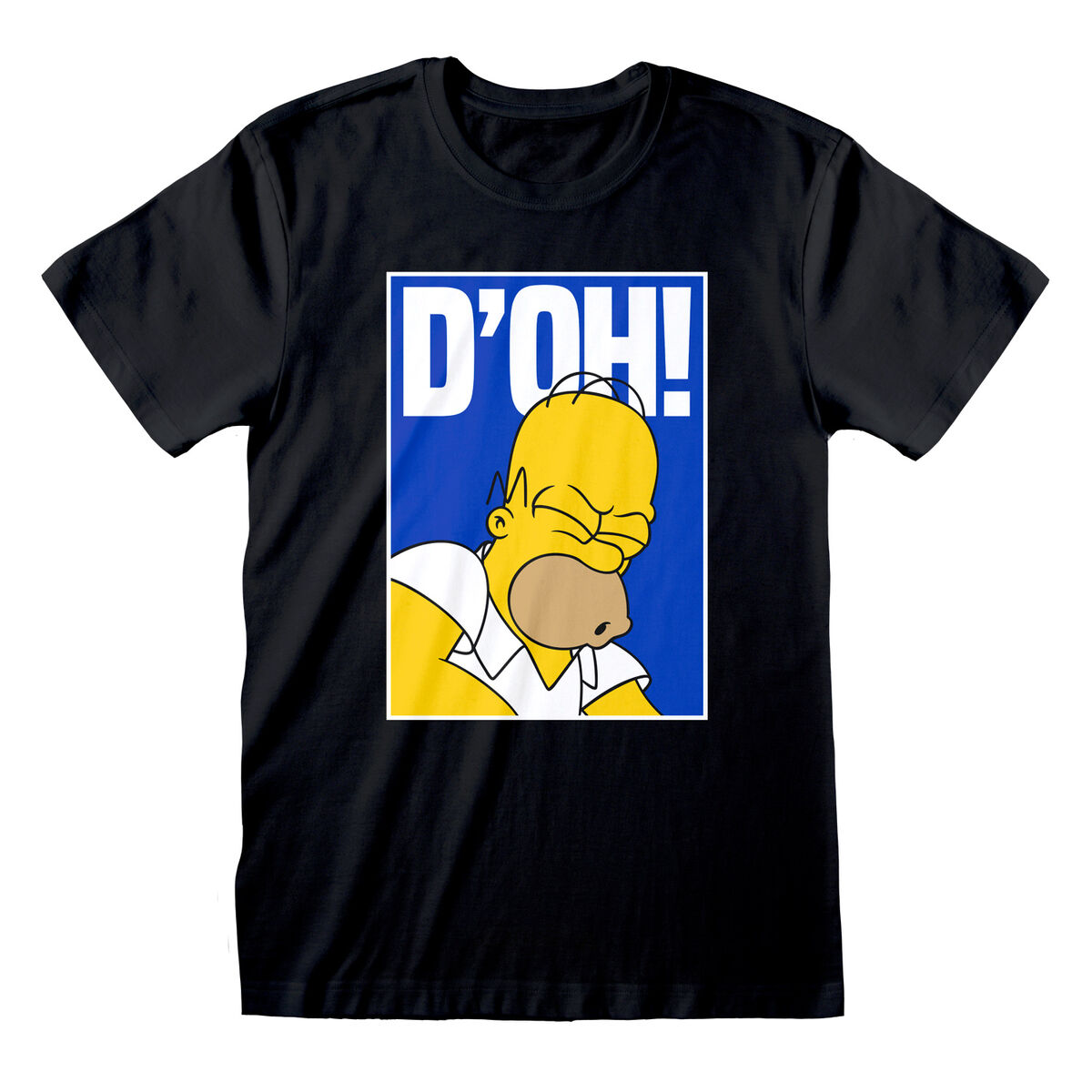 Unisex Short Sleeve T-Shirt The Simpsons Doh Black S