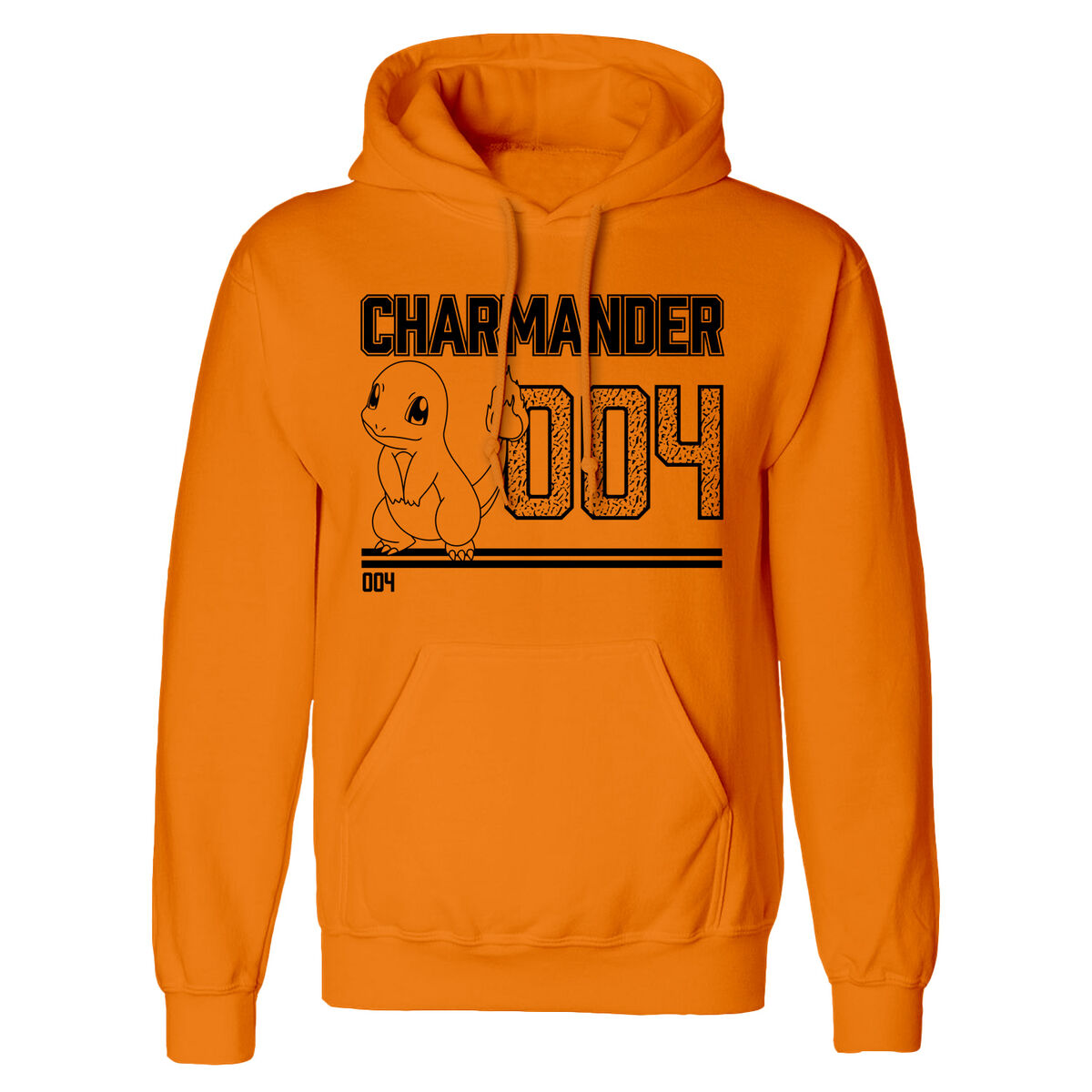 Unisex Hoodie Pokémon Charmander Line Art Orange XXL