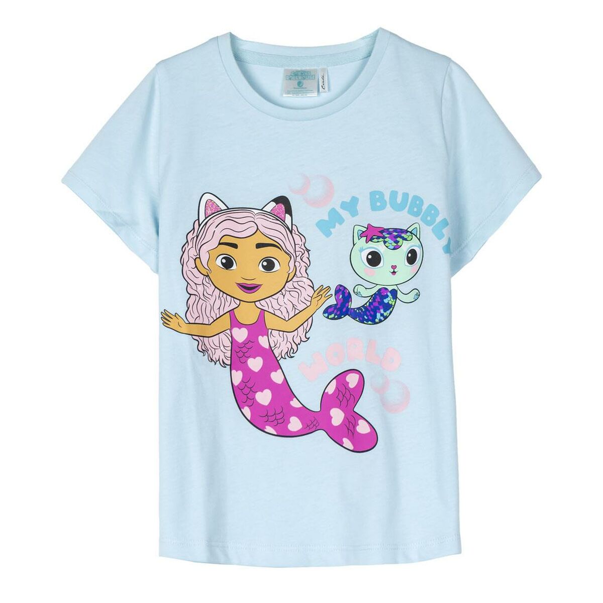 Child's Short Sleeve T-Shirt Gabby's Dollhouse Turquoise 3 Years