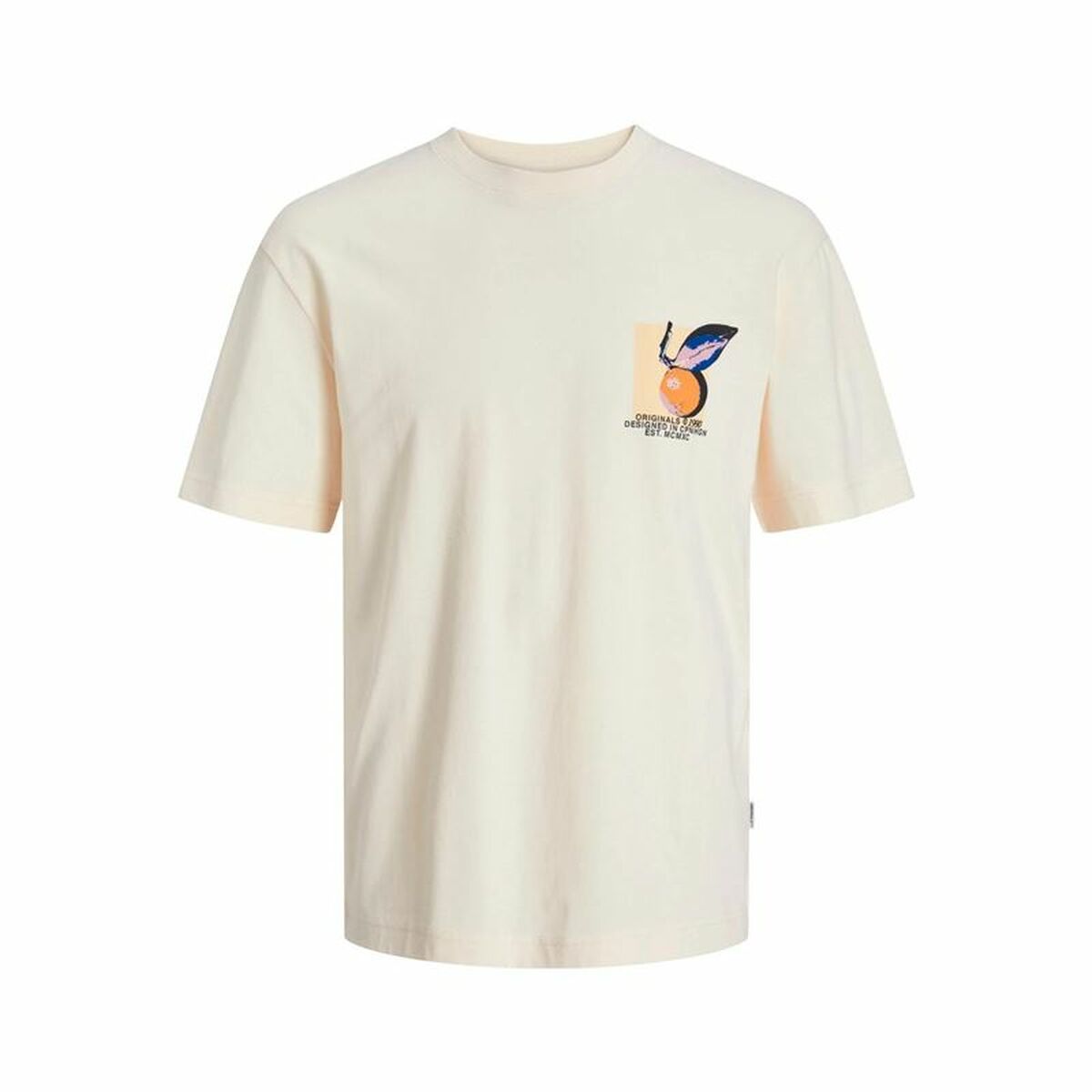 Child's Short Sleeve T-Shirt Jack & Jones tampa Back Beige 13-14 Years