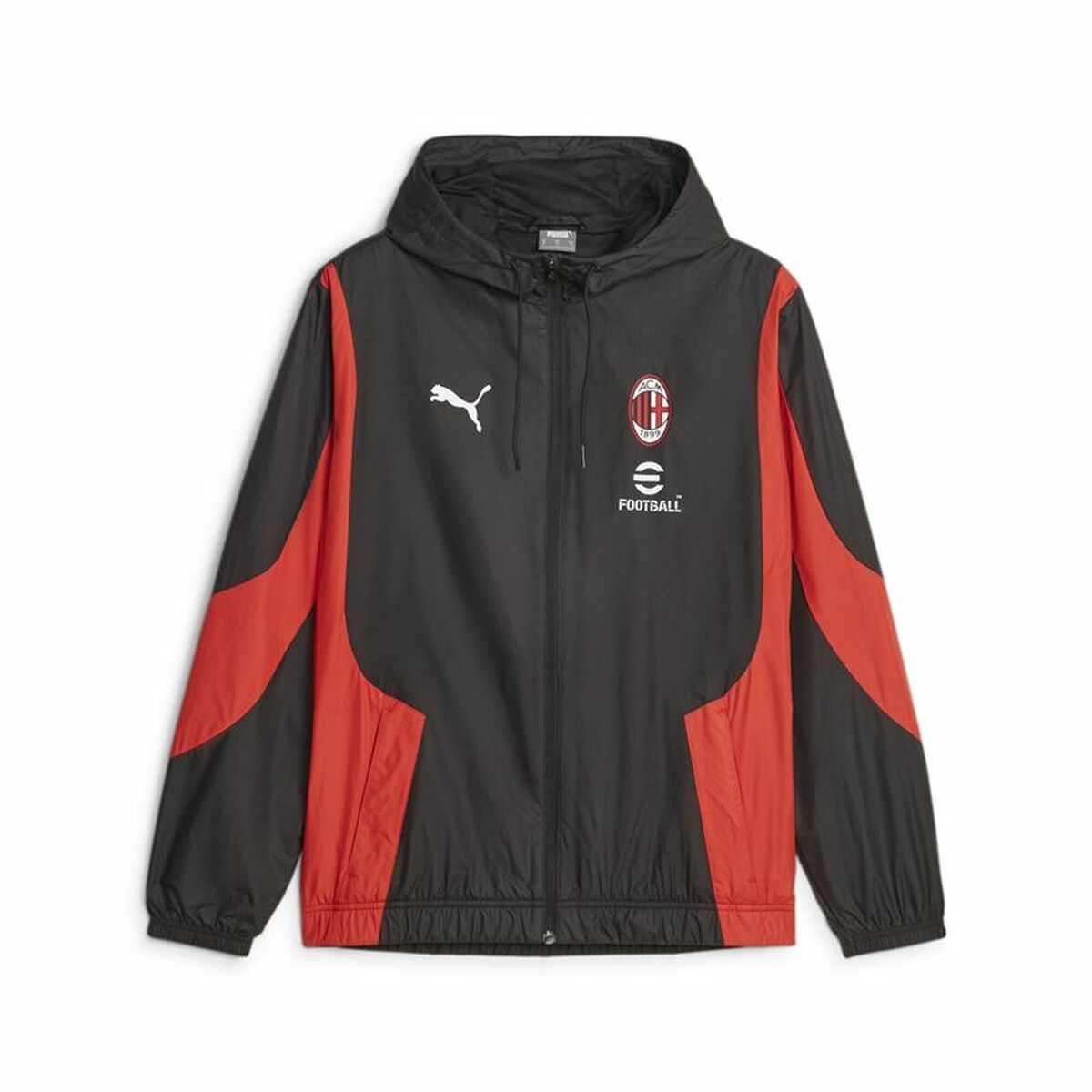 Men's Sports Jacket Puma Ac Milan Prematch Black Red 2XL