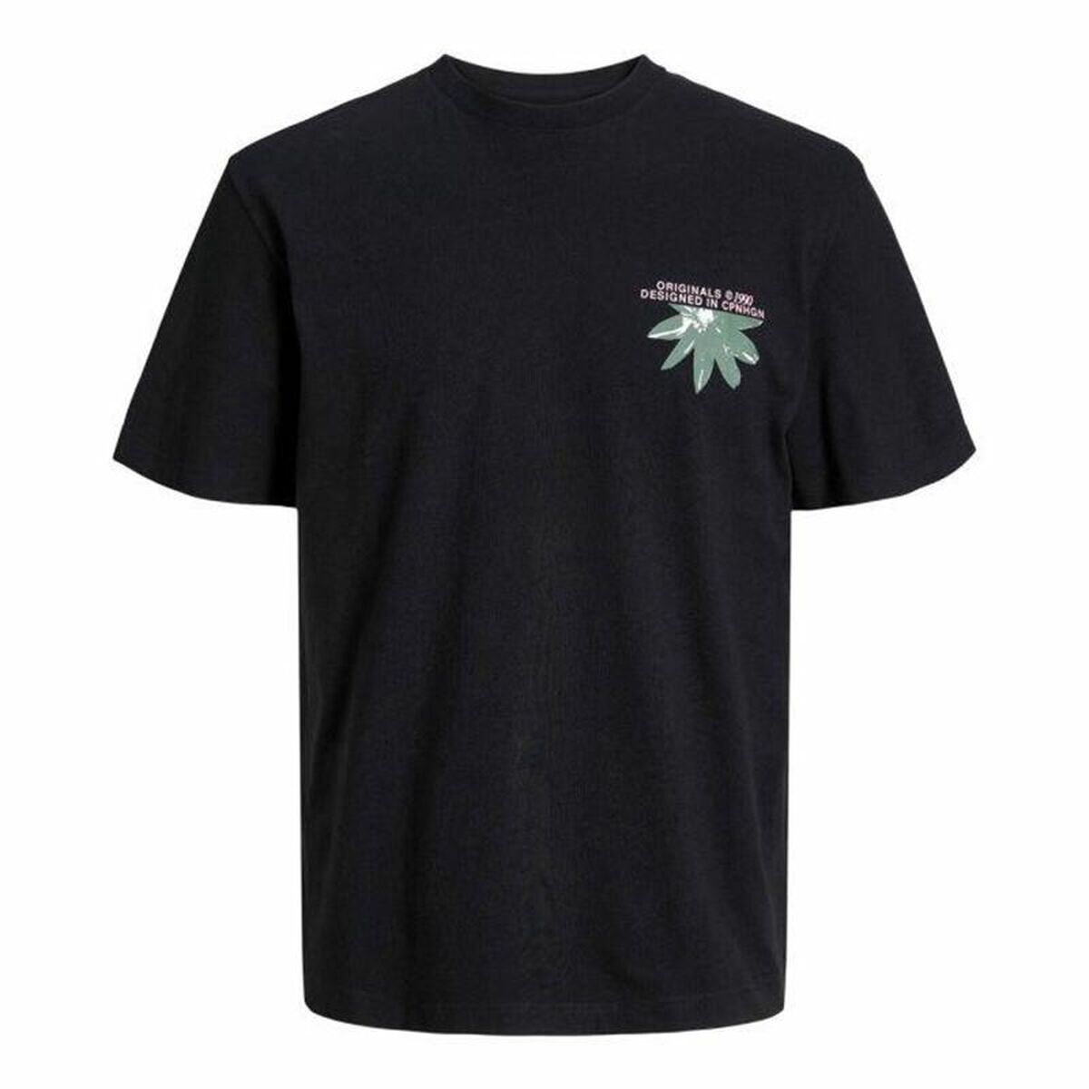 Child's Short Sleeve T-Shirt Jack & Jones Jortampa Back Tee Ss Black 116-122 cm