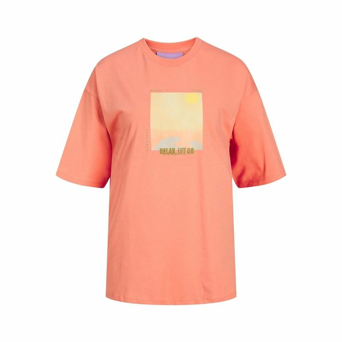 Women’s Short Sleeve T-Shirt Jack & Jones Jxpaige Orange XS