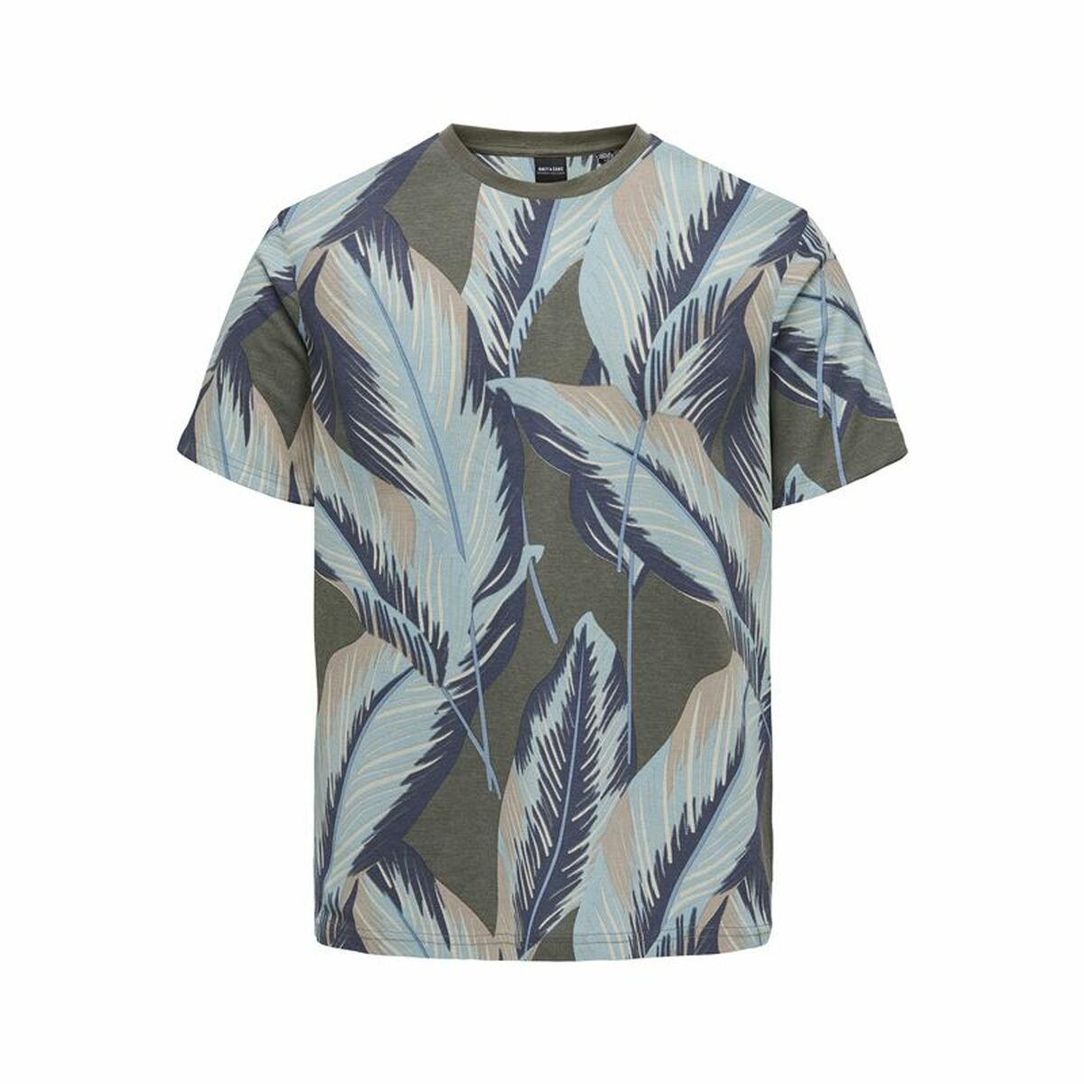Men’s Short Sleeve T-Shirt Only & Sons Onskobe Reg Banana Leaf Olive L
