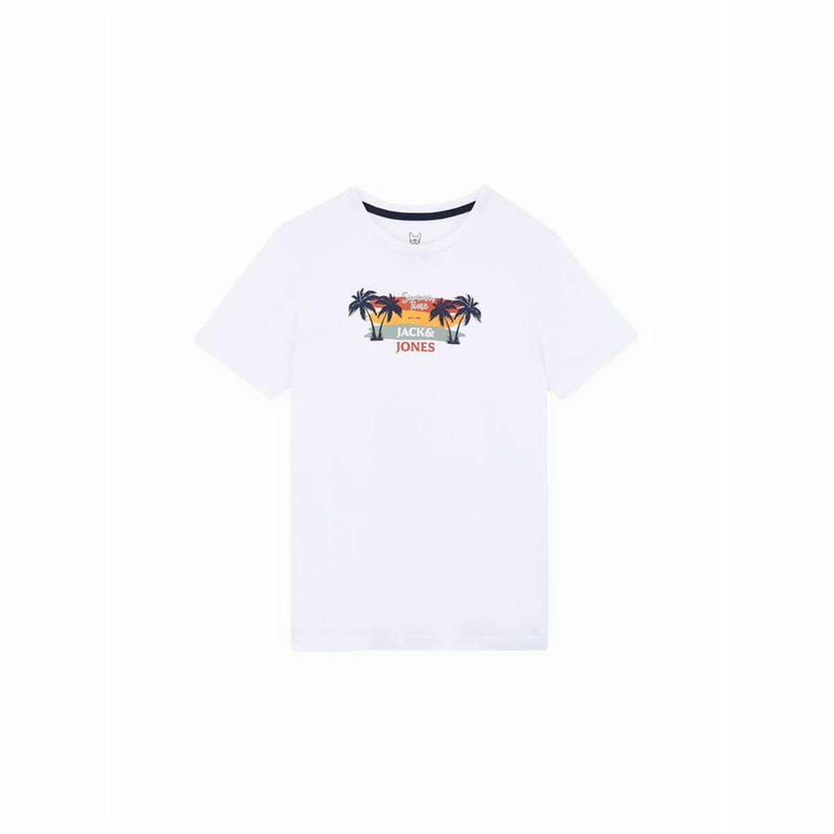 Child's Short Sleeve T-Shirt Jack & Jones Jjsummer Smu Vibe Tee White 12 Years