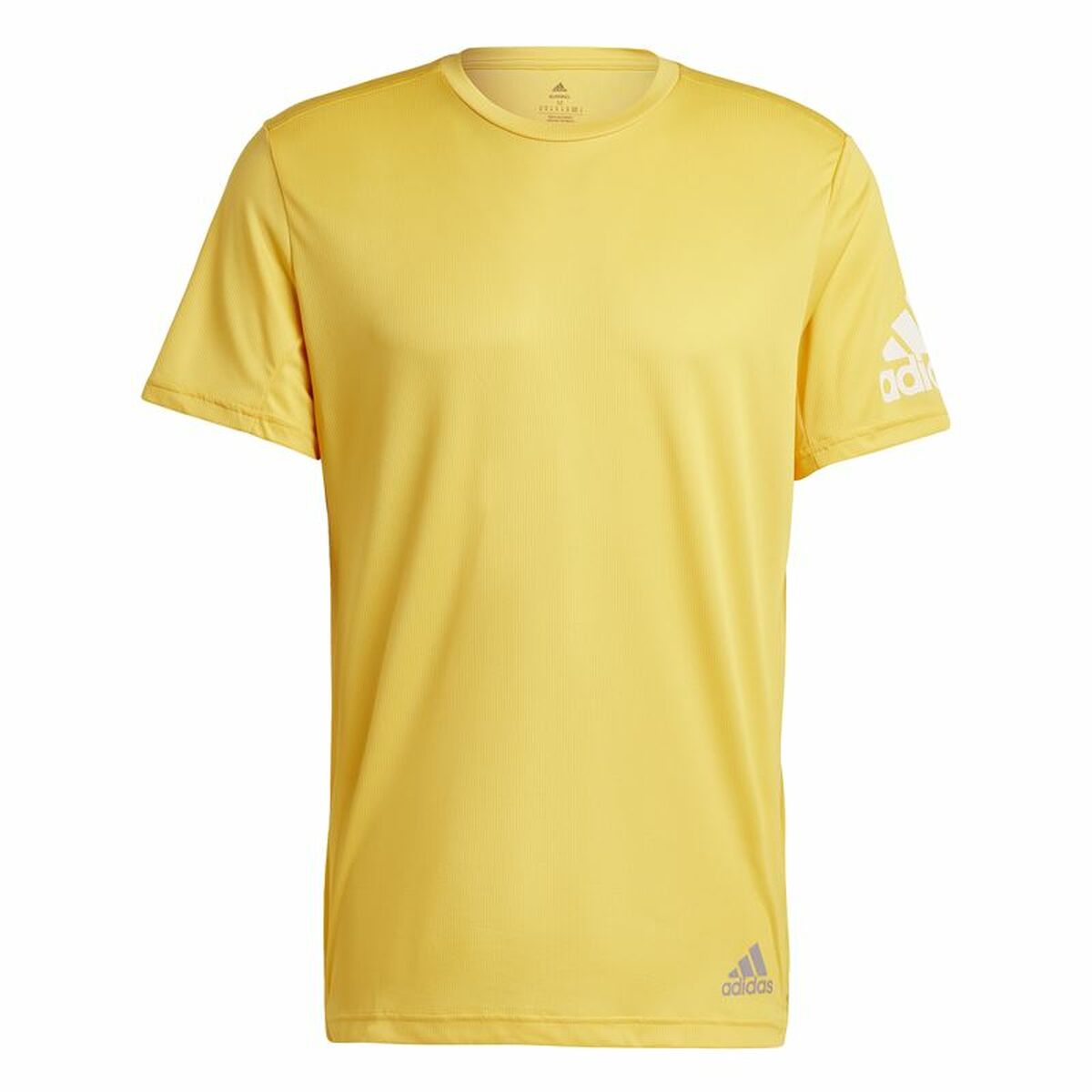 Men’s Short Sleeve T-Shirt Adidas Run It Yellow S