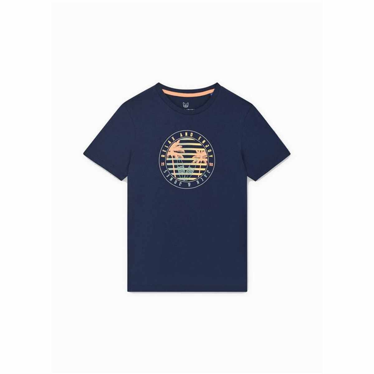 Child's Short Sleeve T-Shirt Jack & Jones Jjsummer Smu Vibe Tee Navy Blue 16 Years