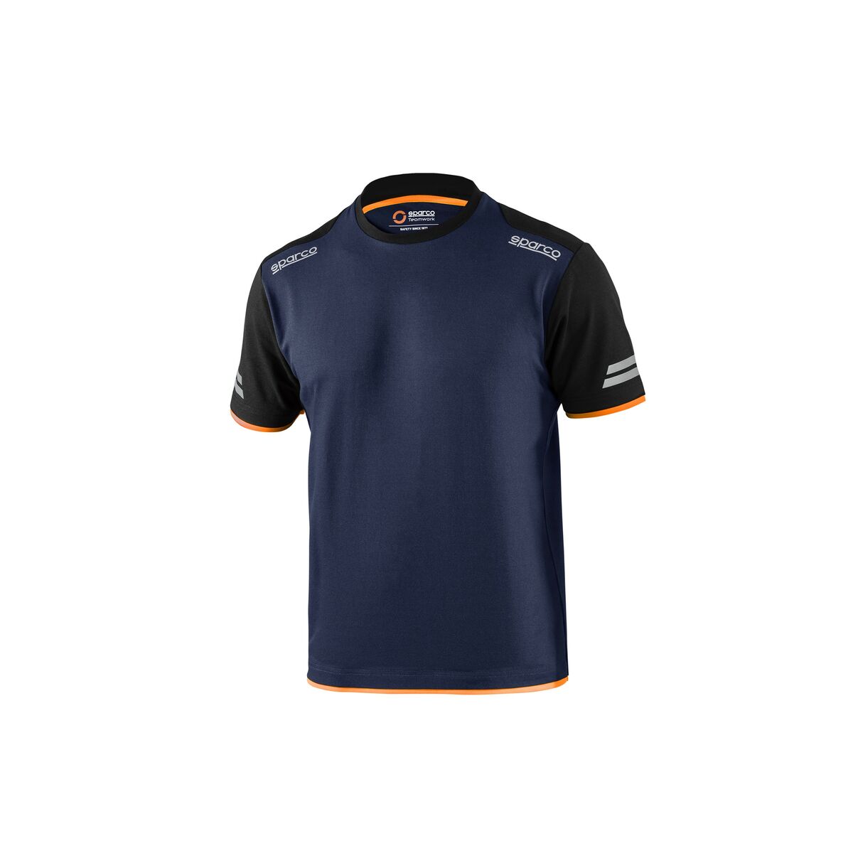 Men’s Short Sleeve T-Shirt Sparco TW Blue Orange Dark blue S